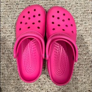 Hot pink crocs